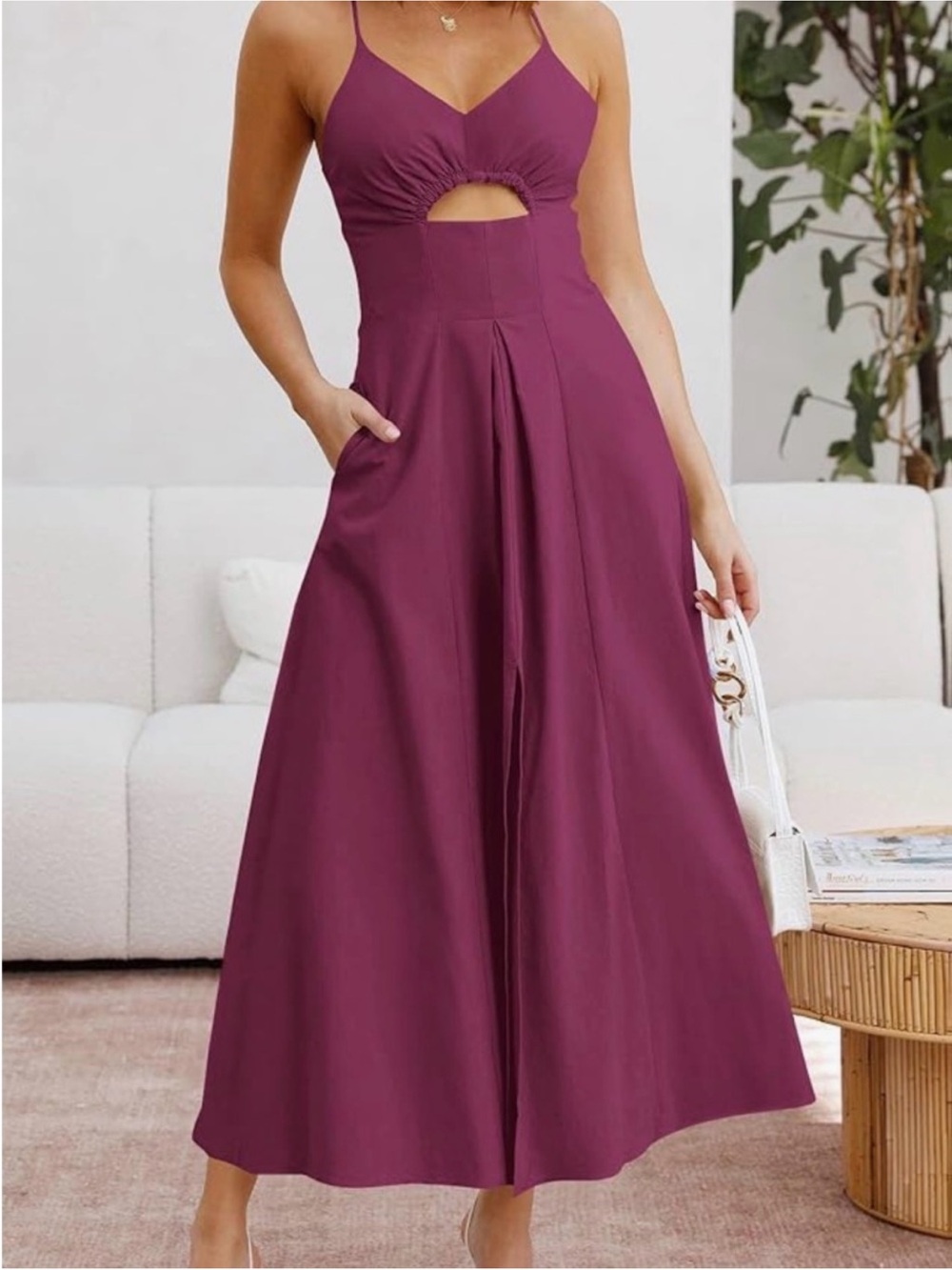 BTFBM Women 2026 Spaghetti Strap Midi Summer Dresses M